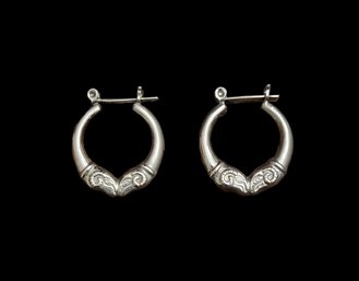 Vintage Sterling Silver Hoop Earrings