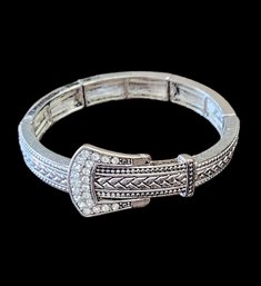 Vintage Silver Tone Expandable Bracelet