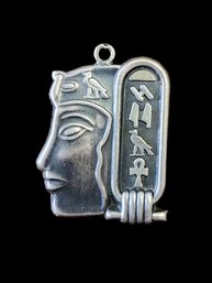 Vintage Sterling Silver Double-sided Egyptian Pendant