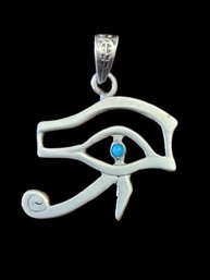 Vintage Sterling Silver Egyptian Eye Of Horus Pendant