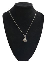 Vintage Sterling Silver 18' Chain, Stamped Sterling With Sterling Silver Hershey Kiss Pendant