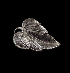 Vintage Sterling Silver Dane Craft Leaf Brooch