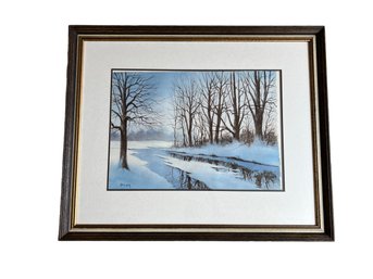 Original Watercolor Titled Reflections Signed By Bill Ely