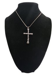 Vintage Sterling Silver Cross Pendant On A Sterling Silver Chain