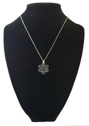 Genuine Swarovski Crystal Pendant From Austria On A Silver Tone Chain