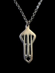 Vintage Sterling Silver Chain With Sterling Silver Pendant