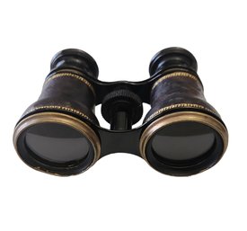 Vintage Leather Wrapped Opera Glasses