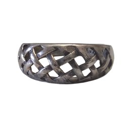 Vintage Sterling Silver  Woven Ring Size 7