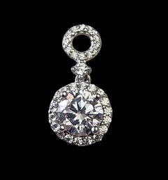 Vintage Sterling Silver CZ Pendant