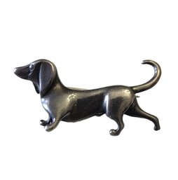 Vintage Sterling Silver Dachshund Dog Pin/Brooch