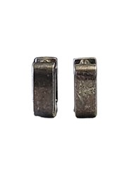 Vintage Sterling Silver Hinged Square Earrings