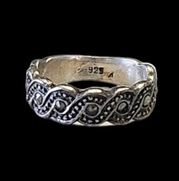 Vintage Sterling Silver Marcasite Ring Size 7