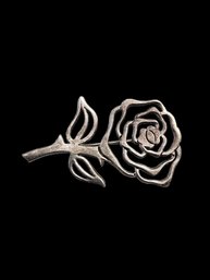 Vintage Sterling Silver Rose Brooch/Pin