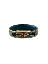 Beautiful Enamel Multi Color Ring, Size 7.5