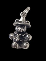 Adorable Vintage Sterling Silver Bear Pendant