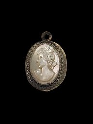 Vintage Opal Color Cameo Pendant