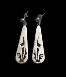 Vintage Native American Sterling Silver Earrings