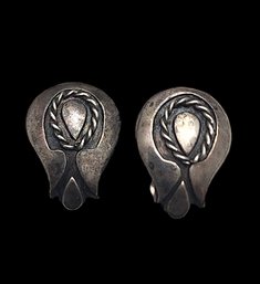 Vintage Sterling Silver Clip On Earrings