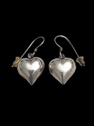 Vintage Sterling Silver Heart Earrings