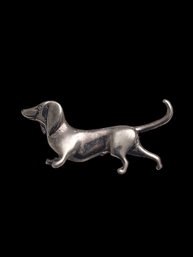 Vintage Sterling Silver Dachshund Brooch