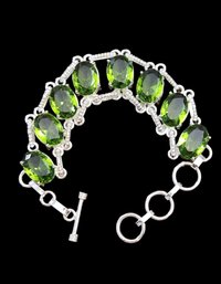 Gorgeous Peridot August Birthstone Color Stone Bracelet