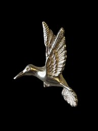 Vintage Sterling Silver Hummingbird Pendant