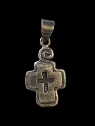 Vintage Sterling Silver Cross Pendant