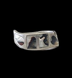 Vintage Sterling Silver Abalone Ring, Size 7.5