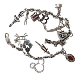 Fantastic Vintage Italian Sterling Silver Charm Bracelet