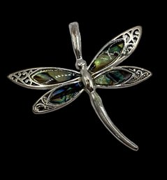 Abalone Style Dragonfly Pendant