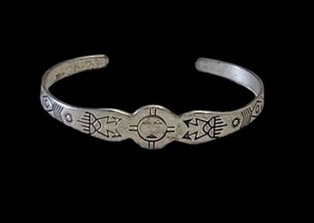 Beautiful Vintage Native American Etched Baby Bracelet