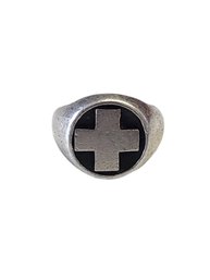 Nice Vintage Sterling Silver Cross Ring, Size 6.5