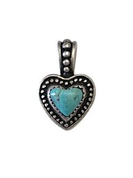 Vintage Sterling Silver Turquoise Color Pendant