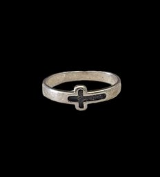 Vintage Sterling Silver Cross Ring, Size 8