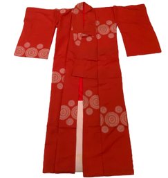 Vintage Custom Made Red Kimono (D)