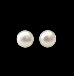 Vintage Sterling Silver Pearl Style Earrings