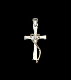 Vintage Sterling Silver Cross Pendant