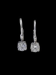 Vintage Sterling Silver Rhinestone Earrings