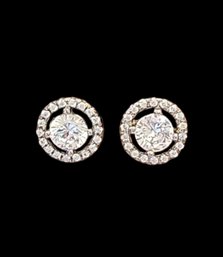 Vintage Sterling Silver CZ Earrings