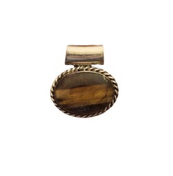 Vintage Sterling Silver Tiger Eye Pendant