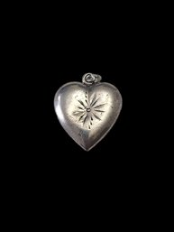 Vintage Sterling Silver Heart Pendant