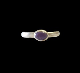 Vintage Sterling Silver Purple Color Ring, Size 6.5