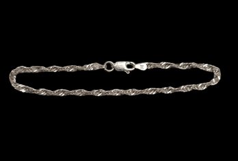 Vintage Sterling Silver Italian Twisted Link Bracelet