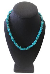 Gorgeous Vintage Sterling Silver Beaded Turquoise Necklace