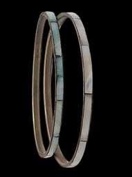 Beautiful Vintage Mother Of Pearl Inlay Bangles