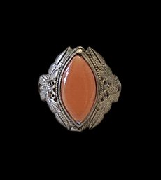 Vintage Orange Color Ring, Size 9.5