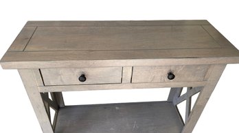 A Classic Console Table With Two Drawers.