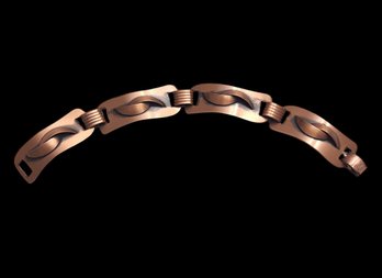 Vintage Copper Color Link Bracelet