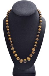 Beautiful Vintage 12K GF Tiger Eye Necklace