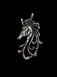 Vintage Sterling Silver Unicorn Pendant